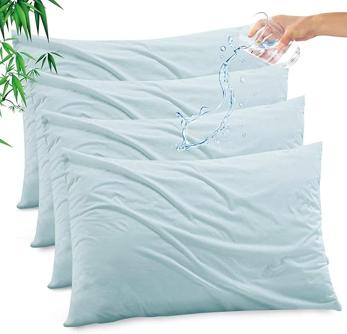 Refined Gogreen Bamboo Rayon Waterproof Pillow Protector Breathable Pillow Cover High-Grade