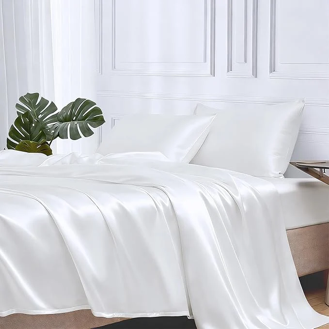 Specialty MR HM Satin Bed Sheets Queen Size Sheets Set Advanced
