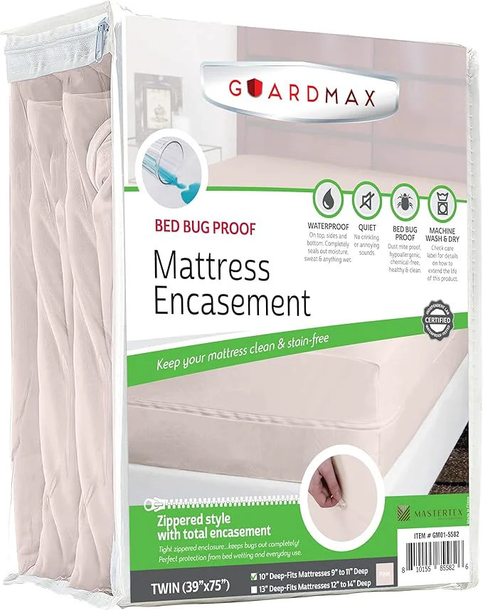 Next-Generation Guardmax Jersey Knitted Twin Zippered Mattress Encasement Trendy