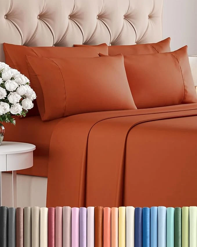 Lightweight Queen Sheets Set 6 Piece High-Performance