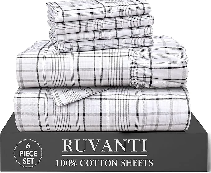 Effective RUVANTI 6 Pcs Cotton Sheets Specialty