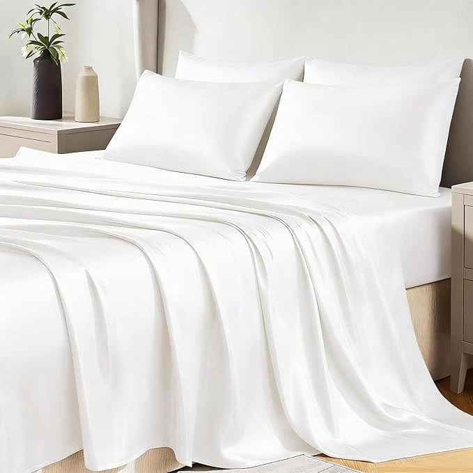 Detailed CozyLux Satin Sheets Full Size Sheets Trendy