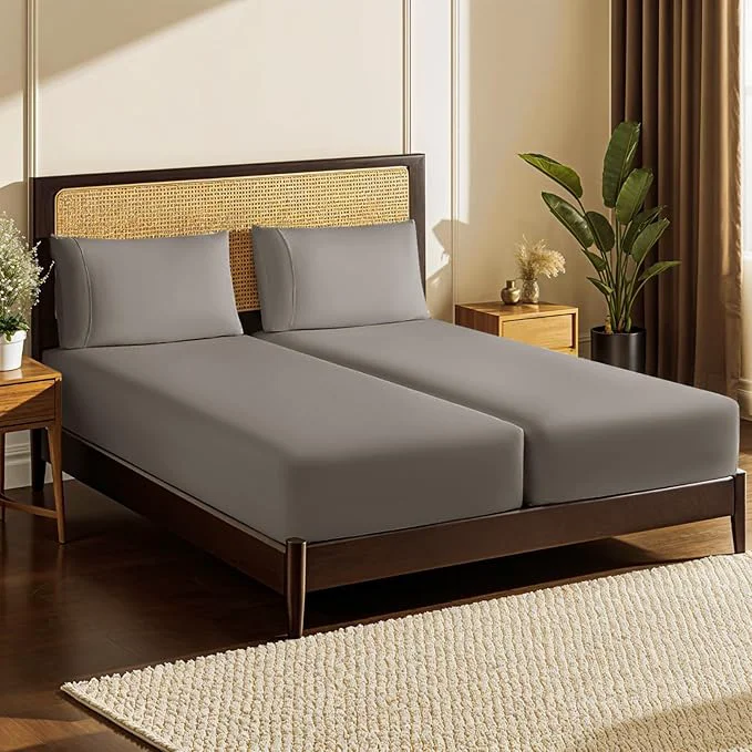 Traditional LBRO2M Split King Sheet Sets for Adjustable Bed 1000 Thread Count Egyptian Sustainable