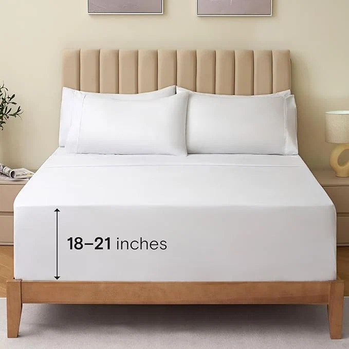 Fashionable LuxClub 4 PC Full Size Sheet Set Bed Sheets Deep Pockets 18 Wrinkle Outstanding