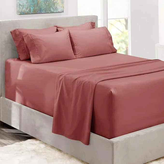 High-Quality Hearth Harbor Bed Sheets Luxury Soft 6 Piece Bed Sheet Set Extra Deep Pocket Prestigious