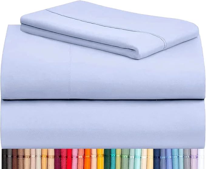 Clean LuxClub 3 PC Twin XL Sheet Set Deep Pockets Wrinkle Cooling Bed Sheets Pure