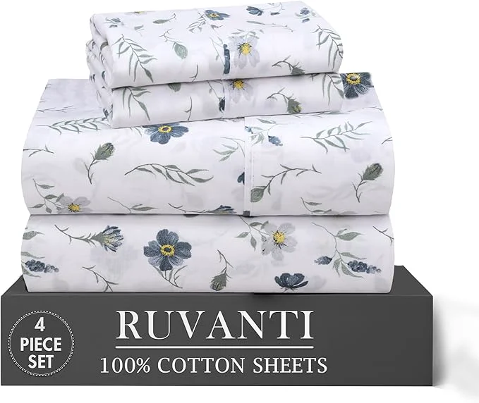 Unique RUVANTI 4 Pcs Cotton Sheets Responsible