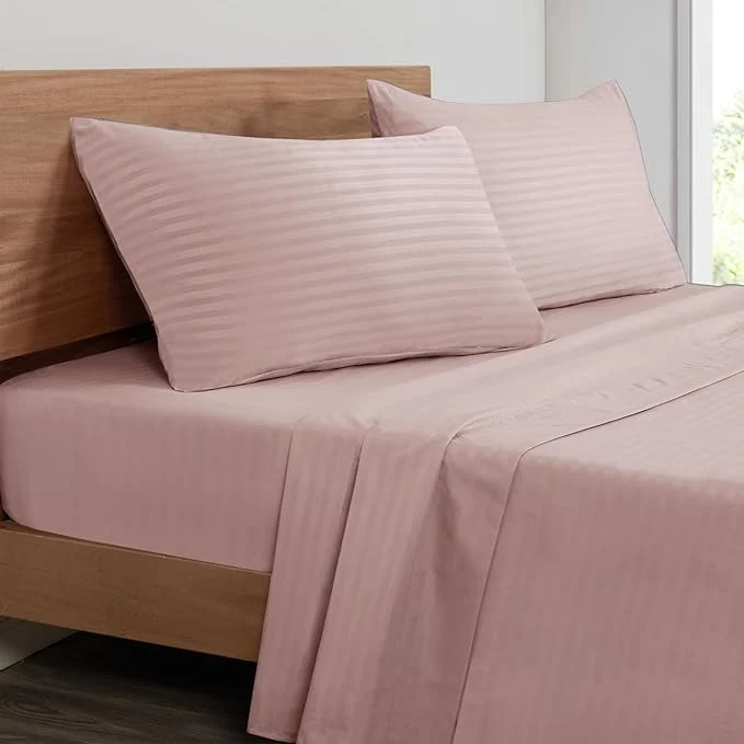 Fine Crafted Mejoroom Striped Queen Size Sheet Set Recyclable