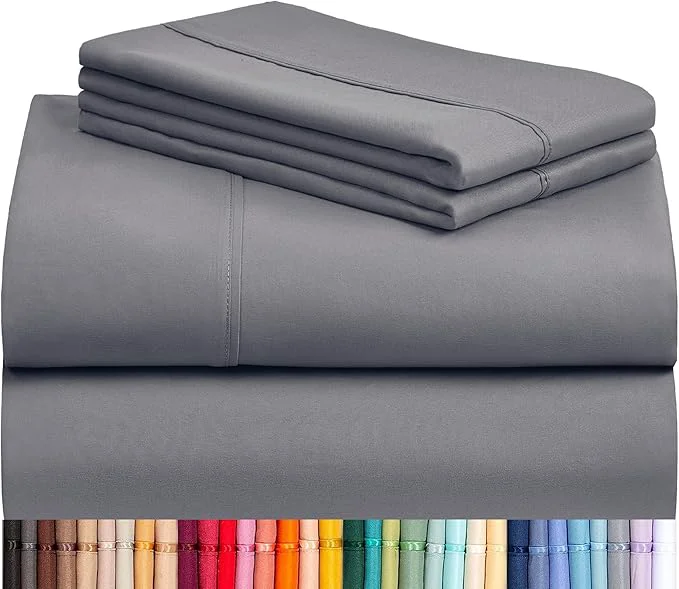 Expertly Made LuxClub 4 PC King Size Sheet Set Deep Pockets 18 Wrinkle Cooling Bed Original