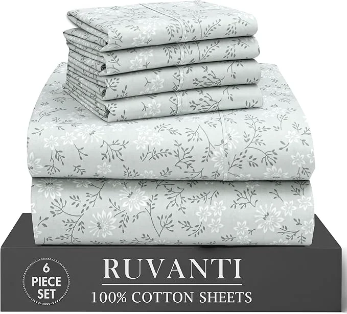 Professional RUVANTI 6 Pcs Cotton Sheets Proven