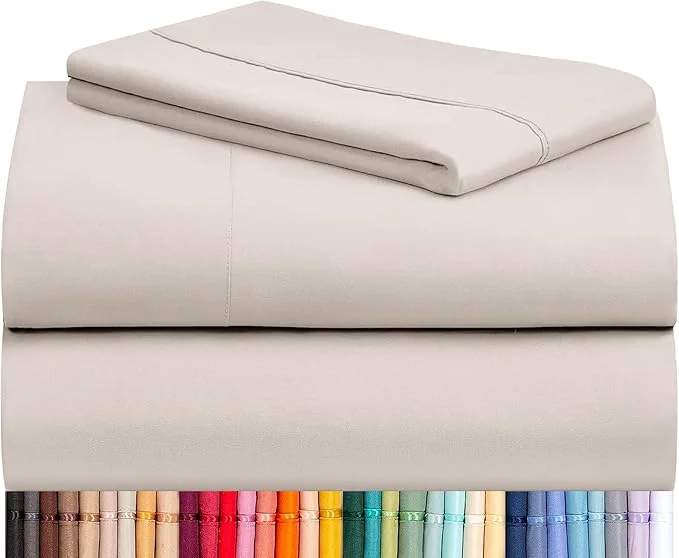 Efficient LuxClub 3 PC Twin XL Sheet Set Deep Pockets Wrinkle Cooling Bed Sheets Versatile