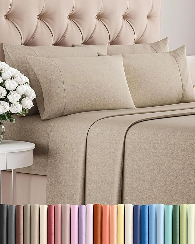 Functional Cal King 6 Piece Sheet Set Reusable