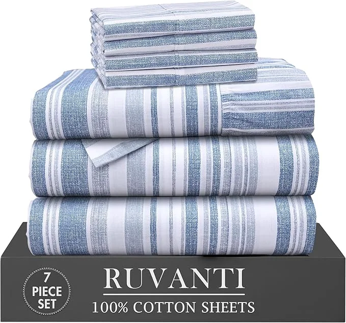 Practical RUVANTI 7 Pcs Cotton Sheets Minimalist