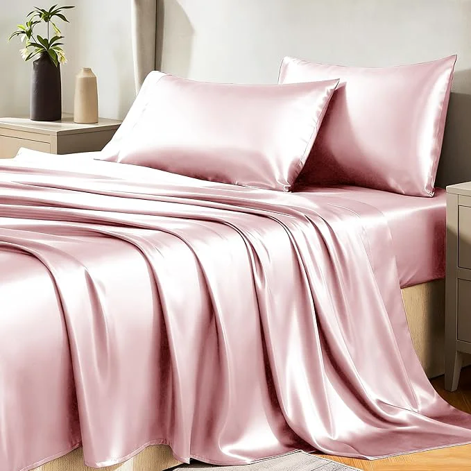 Elegant CozyLux Satin Sheets Twin Sheet Set Trusted