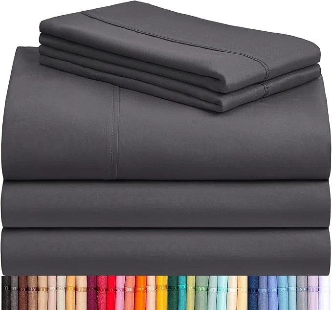 Easy-to-Use LuxClub 5 PC Split King Sheet Set Sheets Deep Pockets 18 Eco Friendly Wrinkle Original Design