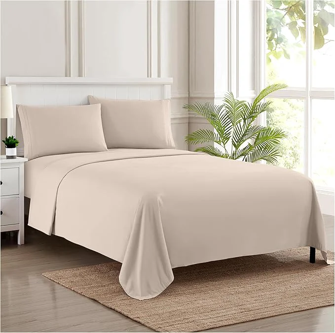 Green 1800 Thread Count Sheet Set – Soft Egyptian Quality Brushed Microfiber Sheets – Enhanced