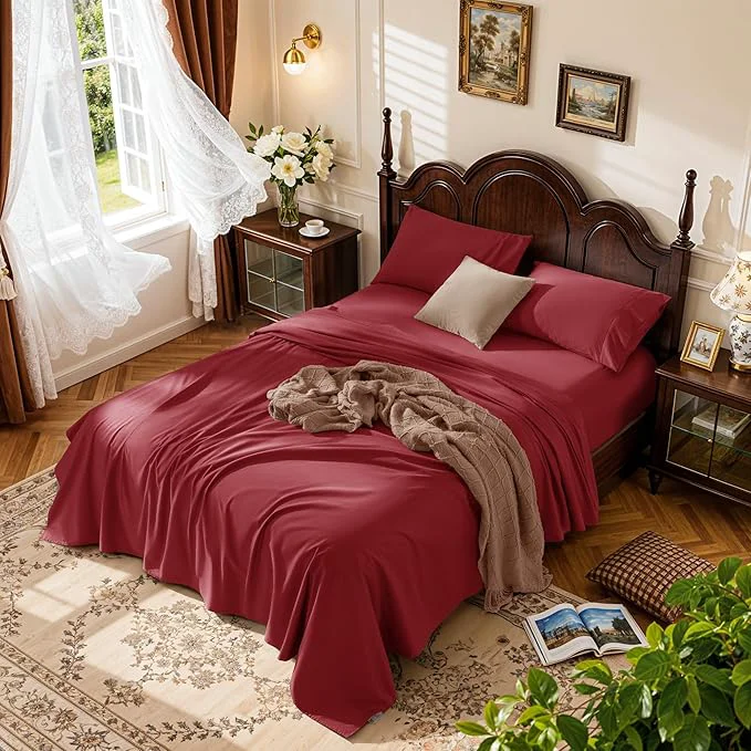 Green LBRO2M 1000 Thread Count Egyptian Cotton Sheets Set Full Size 4 Piece Official