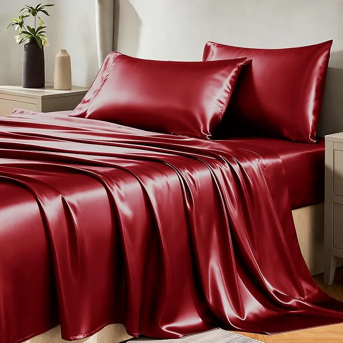 Authentic CozyLux Satin Sheets Twin Sheet Set Next-Generation