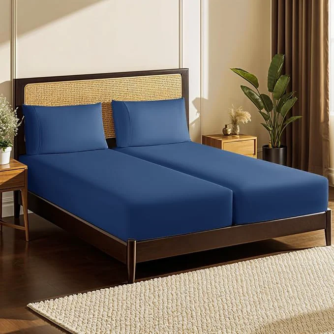 Quality LBRO2M Split King Sheet Sets for Adjustable Bed 1000 Thread Count Egyptian Efficient
