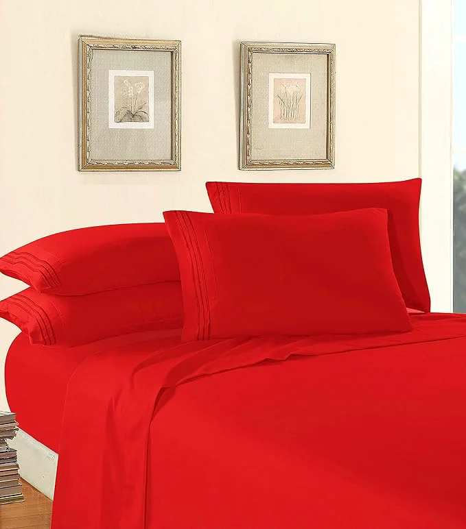 Certified Elegant Comfort Luxury 1500 Premium Hotel Quality Microfiber 5-Piece Sheet Set Organic