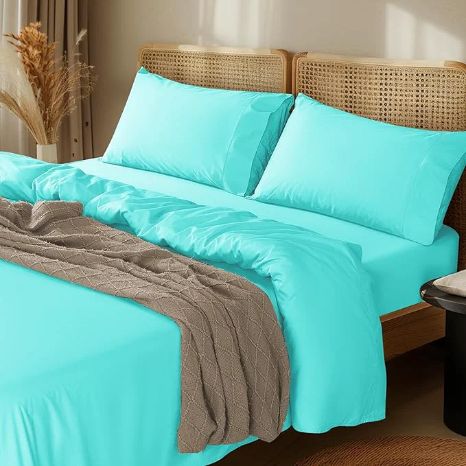 Top-Quality LBRO2M 1000 Thread Count Egyptian Cotton Sheets Set Twin 3 Piece Sets Bed Excellent