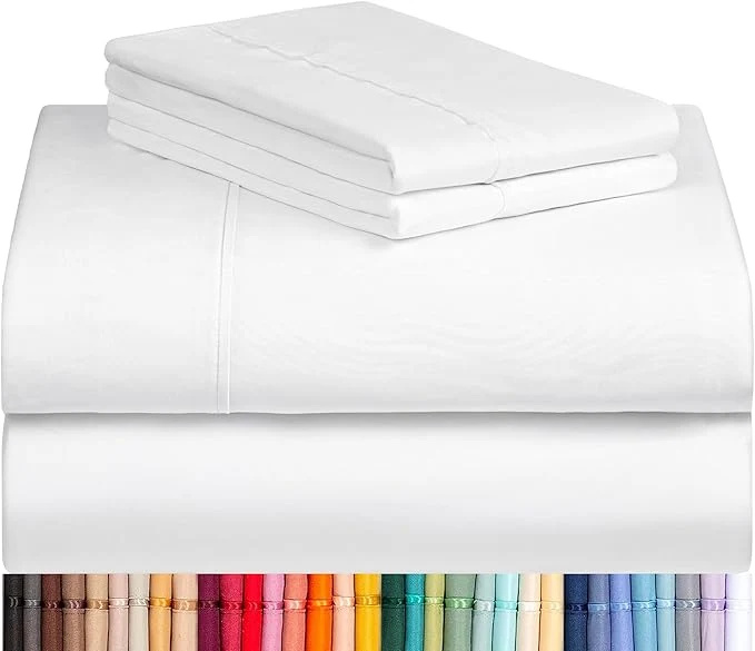 Next-Generation LuxClub 4 PC Full Sheet Set Deep Pockets Wrinkle Cooling Bed Sheets Hotel Proven