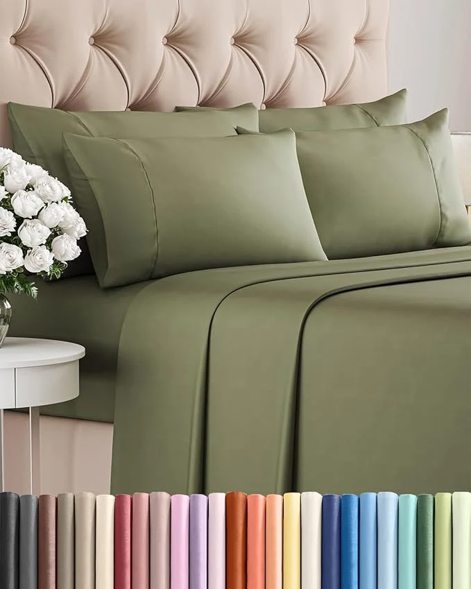 Environmentally Friendly Cal King 6 Piece Sheet Set Fine