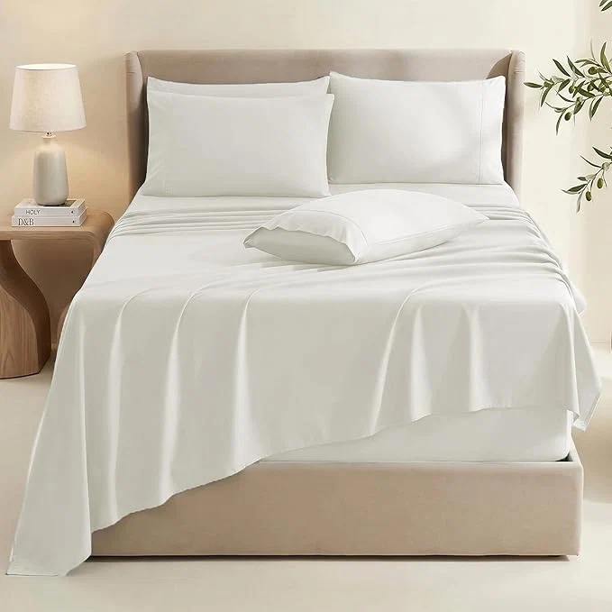 High-End Hearth Harbor Bed Sheets Luxury Soft 6 Piece Bed Sheet Set Extra Deep Pocket Expertly Made