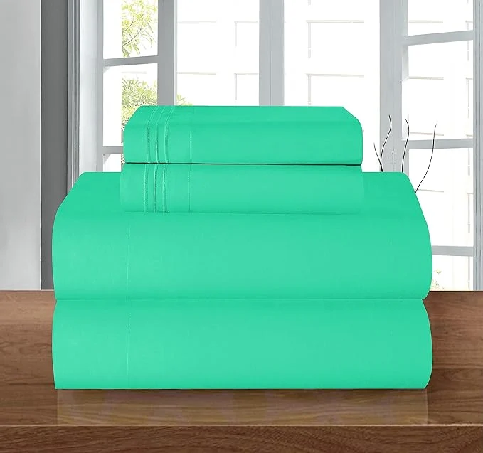 World-Class Elegant Comfort Luxury 1500 Premium Hotel Quality Microfiber 4-Piece Sheet Set Healthy