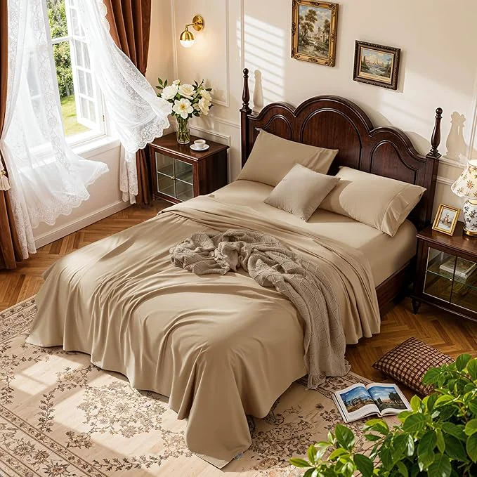 Advanced LBRO2M Cotton Sheets Set Deep Pocket 19 1000 Thread Count California Fine Crafted