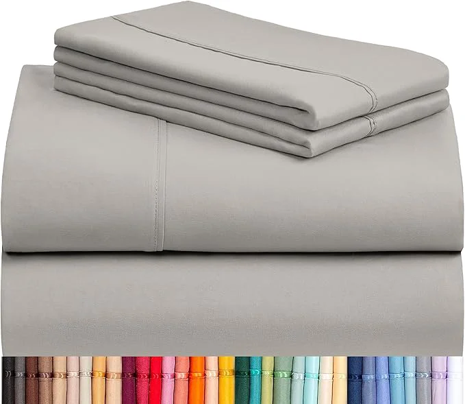 Comfortable LuxClub 4 PC King Sheet Set Breathable Luxury Bed Sheets Deep Pockets 18 Selected
