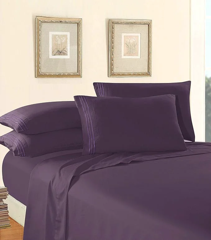 Healthy Elegant Comfort Luxury 1500 Premium Hotel Quality Microfiber 5-Piece Sheet Set Enhanced