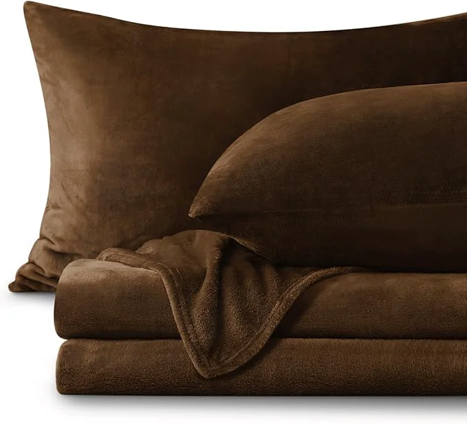 Powerful BEDELITE Flannel Sheets King Size Brown Original