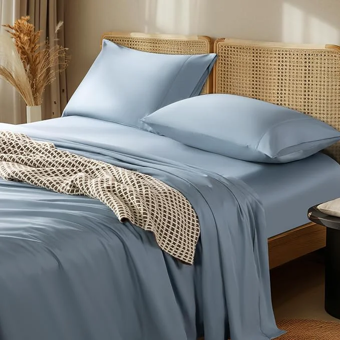Original Design LBRO2M 1000 Thread Count Egyptian Cotton Sheets Set Twin 3 Piece Sets Bed Crafted