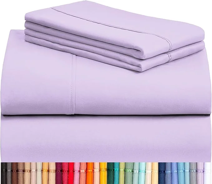 Convenient LuxClub 4 PC King Sheet Set Breathable Luxury Bed Sheets Deep Pockets 18 Sustainable