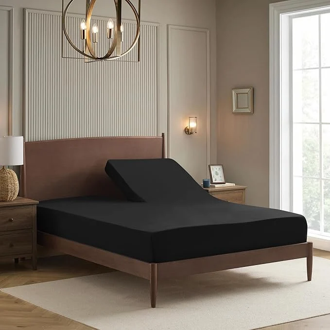 Authentic Split Head King Sheets Set for Adjustable Beds 4 Piece Flex Top Bed Sheets – Fashionable