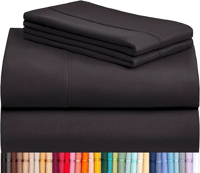 Functional LuxClub 4 PC King Sheet Set Breathable Luxury Bed Sheets Deep Pockets 18 Safe
