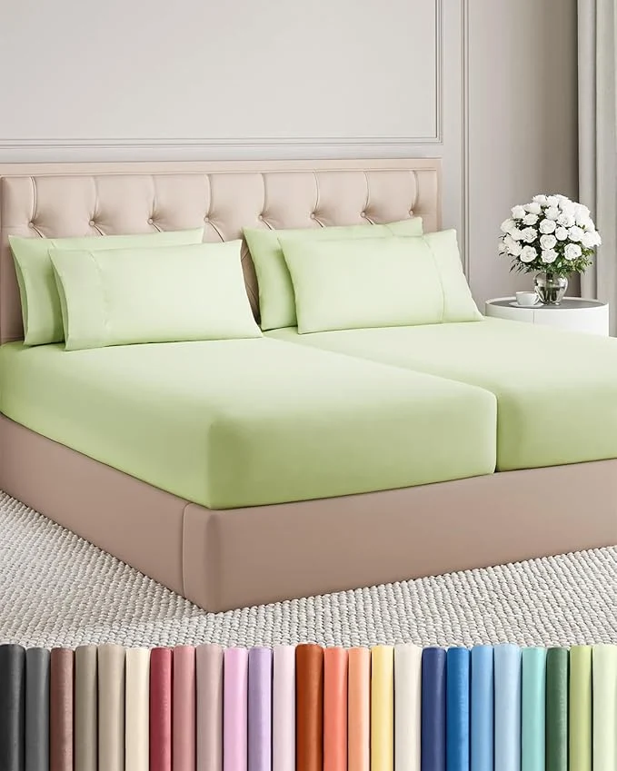 Recyclable Split King 7 Piece Sheet Set Long-Lasting