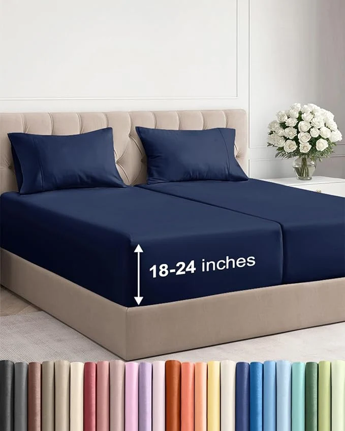 Healthy Extra Deep Split King Sheet Set Crafted