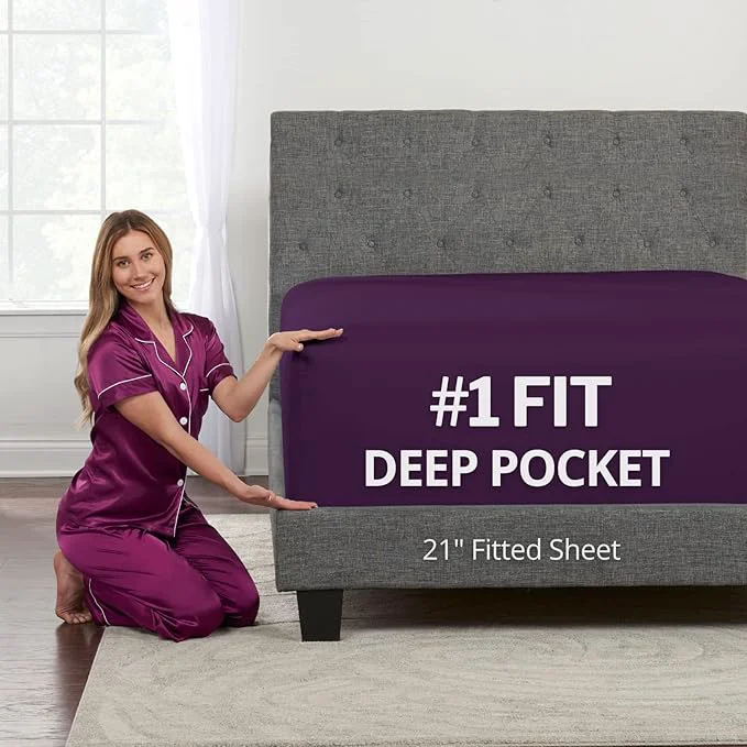 Effective Queen Fitted Sheet Only Deep–Pocket – Extra Deep Pocket Queen Fitted Sheet – Original Design