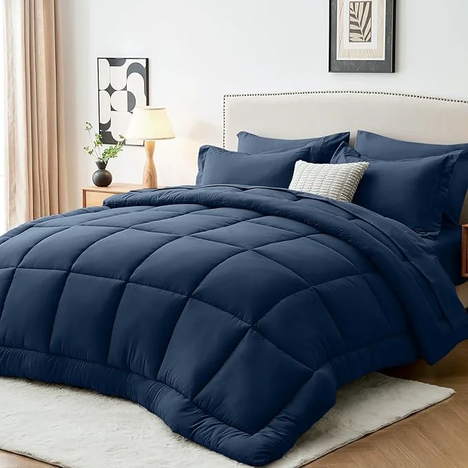 Convenient Sasttie King Size Comforter Set 7 Pieces Bed in a Bag King Complete Bedding Outstanding