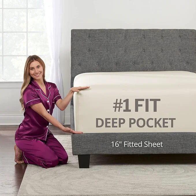 World-Class DeaLuxe California King Fitted Sheet Only Versatile