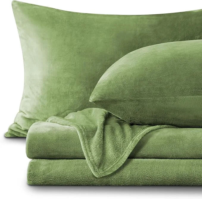 Organic BEDELITE Flannel Sheets Twin Size Sage Green Versatile