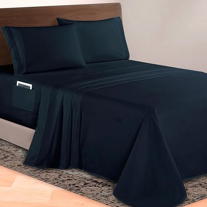 Fine Crafted Elegant Comfort Luxurious 1500 Premium Hotel Quality Microfiber 4-Piece Sheet Contemporary
