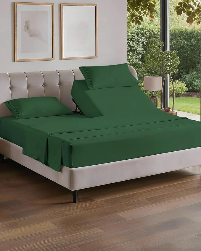 Elite Flex Top Split Head King 4 Piece Sheet Set Reusable