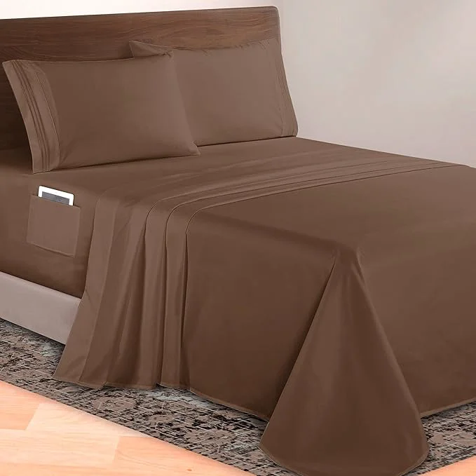 Exclusive Elegant Comfort Luxurious 1500 Premium Hotel Quality Microfiber 4-Piece Sheet High-End