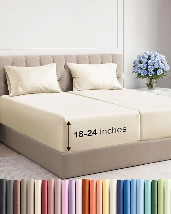 Professional Extra Deep Split King Sheet Set Versatile