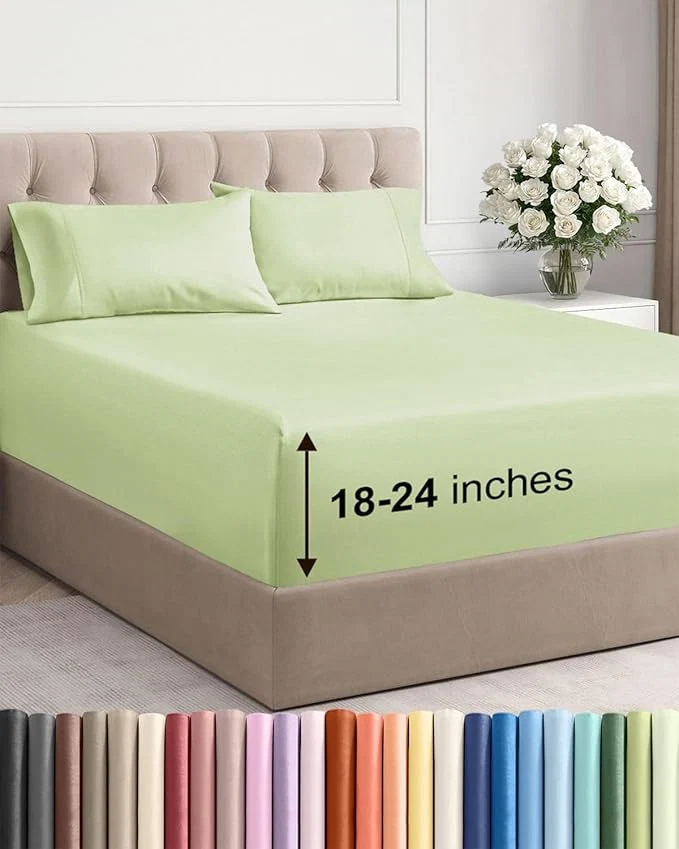 Soft Extra Deep Queen Sheet Set Durable