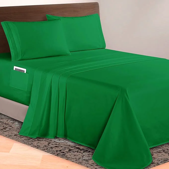 Excellent Elegant Comfort Luxurious 1500 Premium Hotel Quality Microfiber 4-Piece Sheet Clean