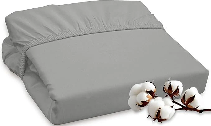 Breathable ROYALE LINENS 300 Thread Count Long Staple Combed Cotton Fitted Sheet Full Official